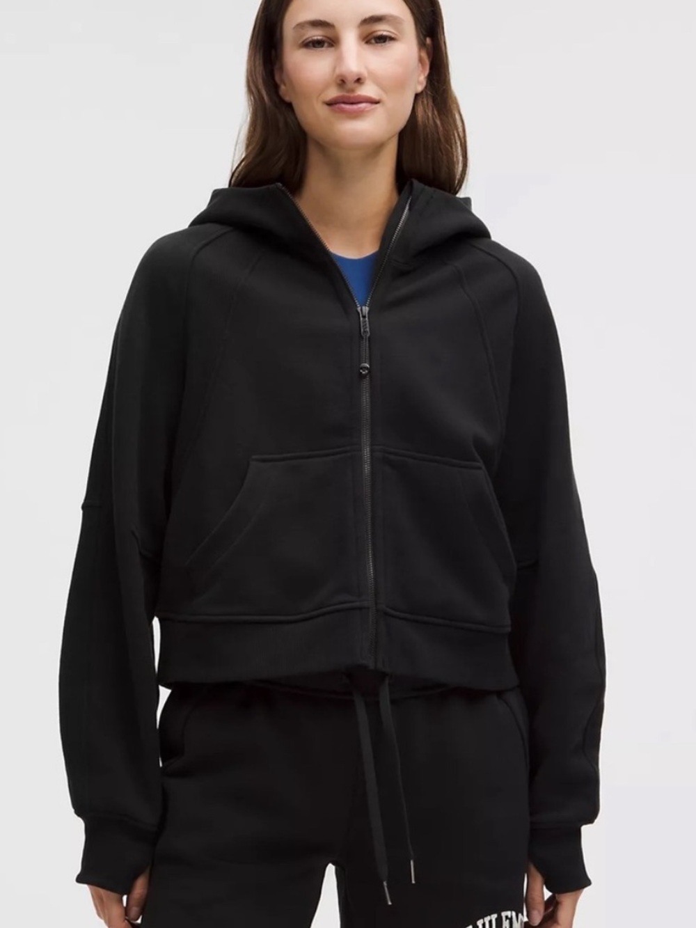 LULULEMON Scuba Oversized Full-Zip Hoodie Black M Like New